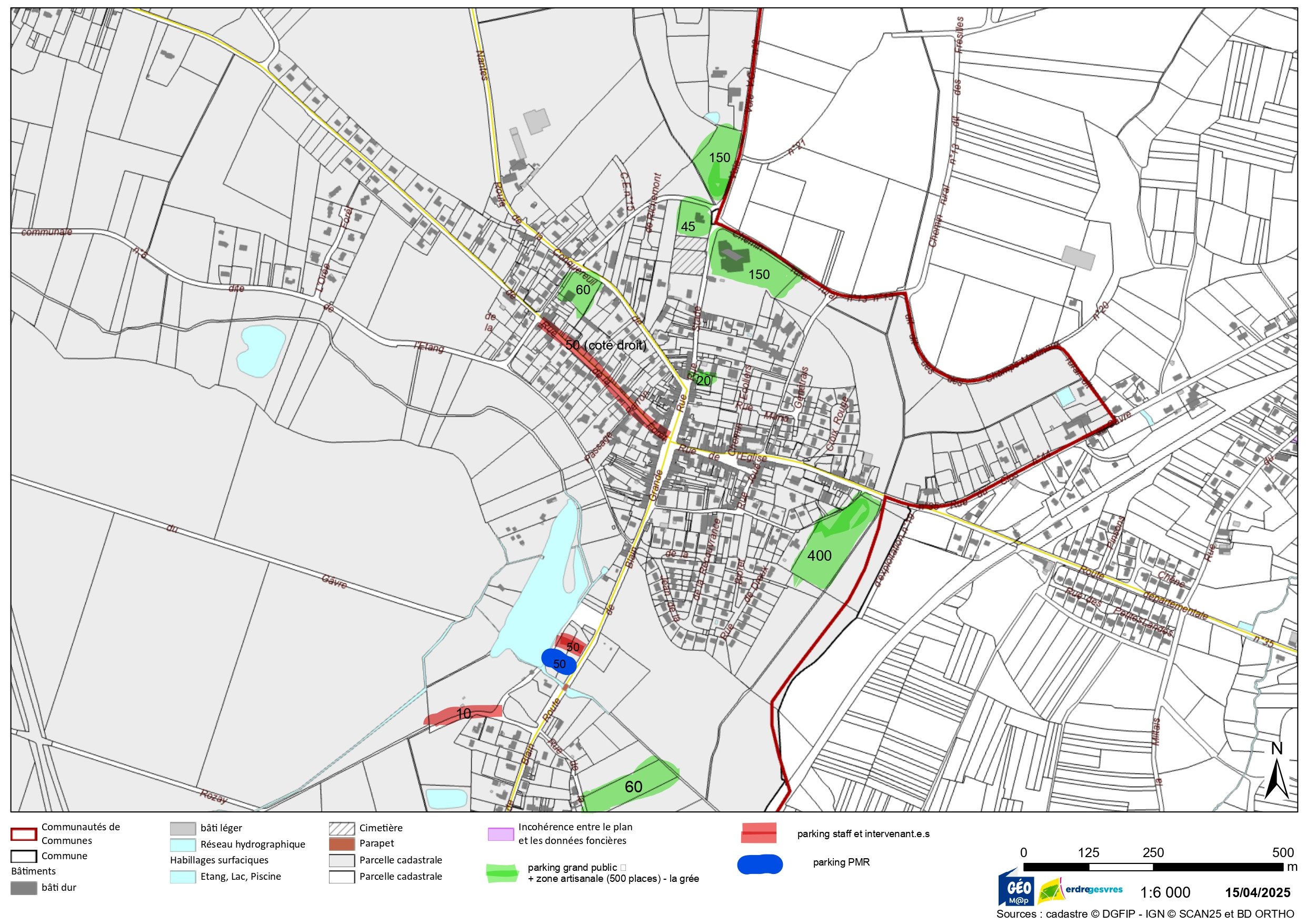 800 ans plan des stationnements