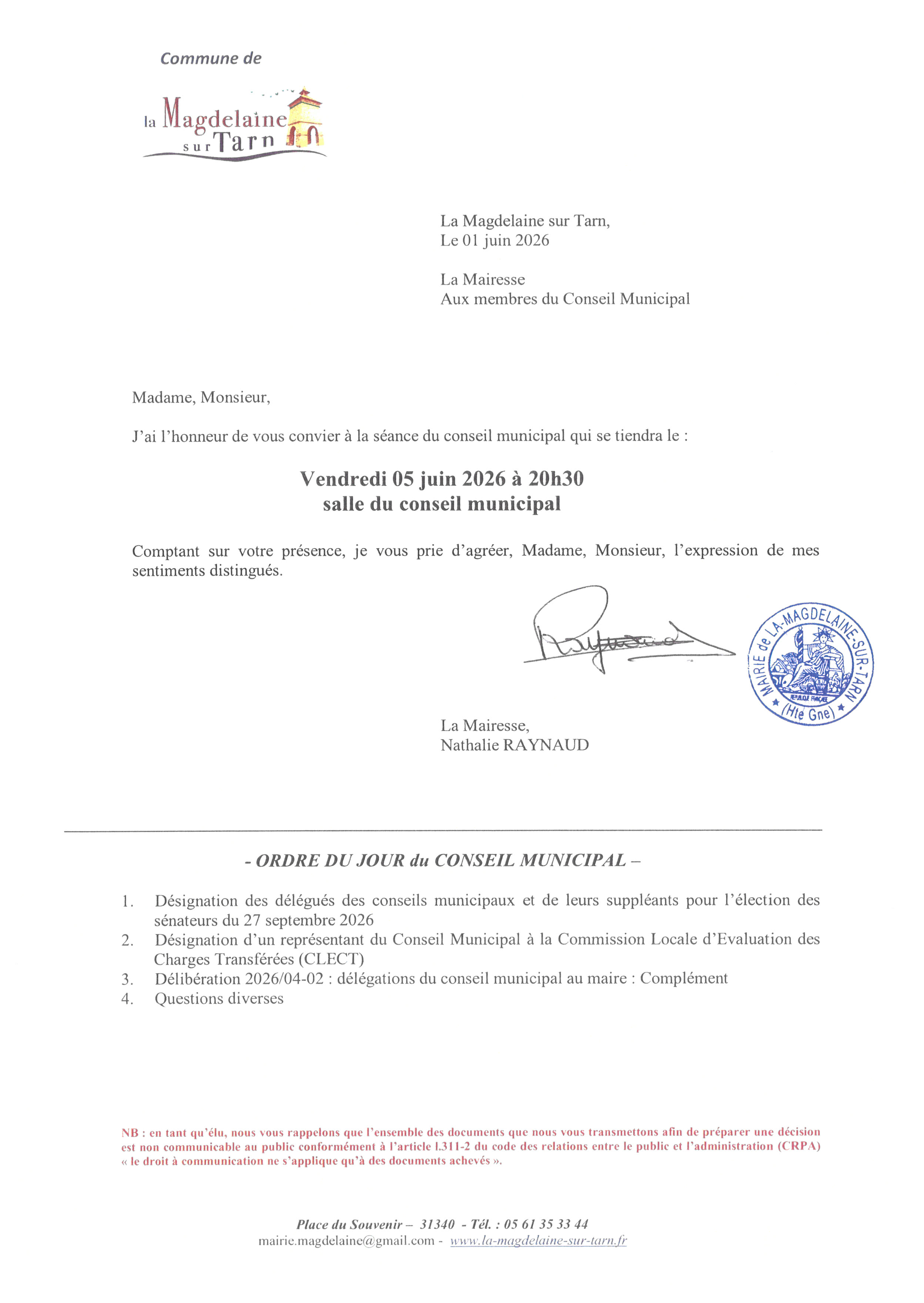 Conseil Municipal