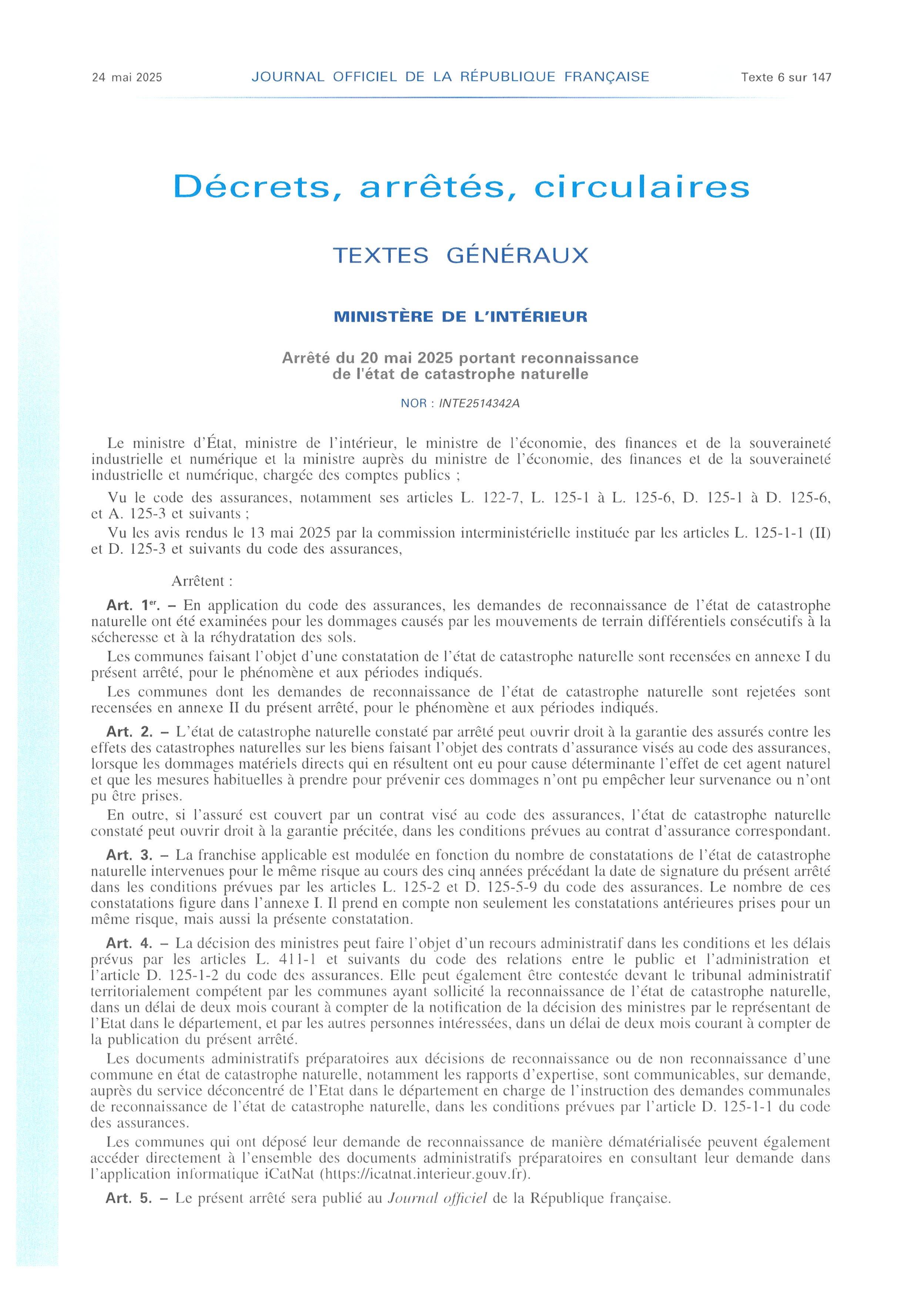 Arrêté du 20 mai 2025 catastrophe naturelle P1.jpg