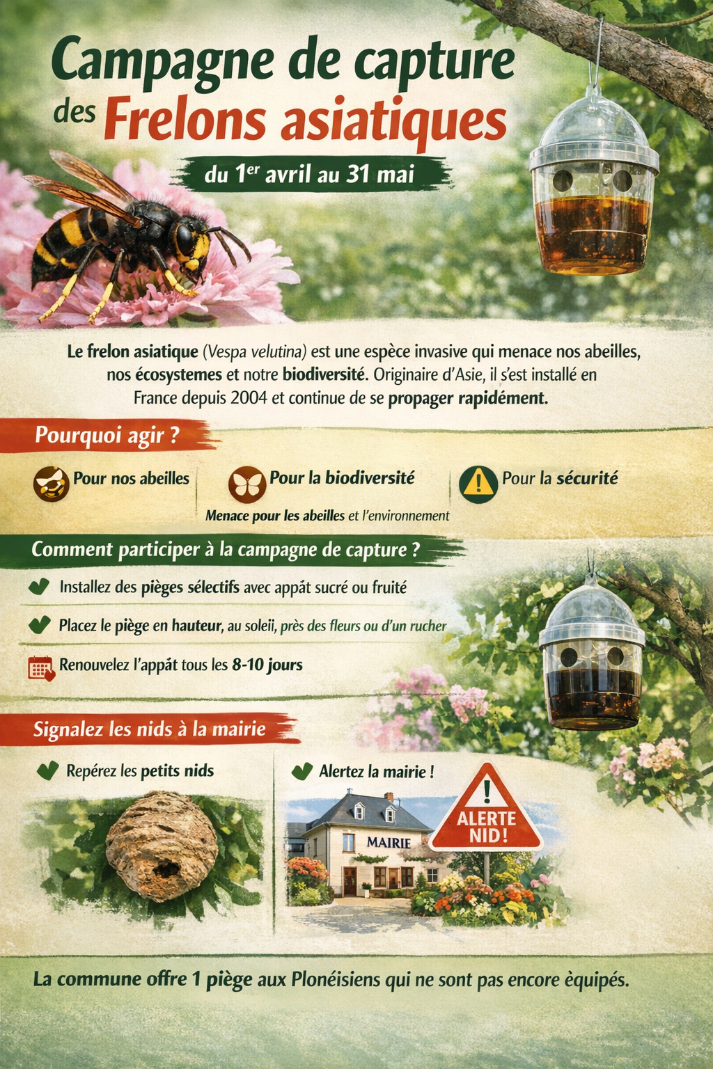 Campagne de capture des frelons asiatiques