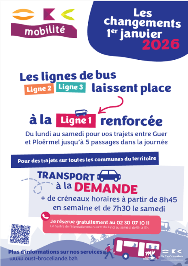 Évolution des offres de mobilité de l'Oust à Brocéliande communauté