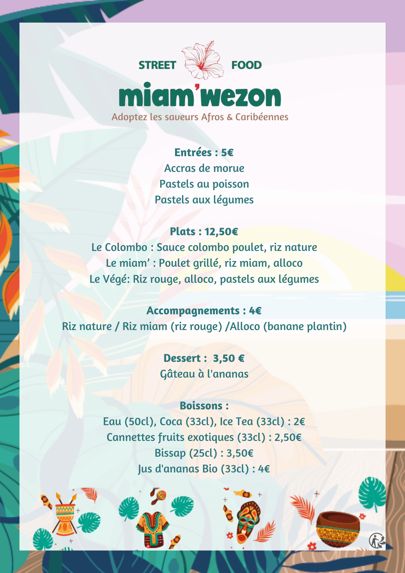 Miam'Wezon menus