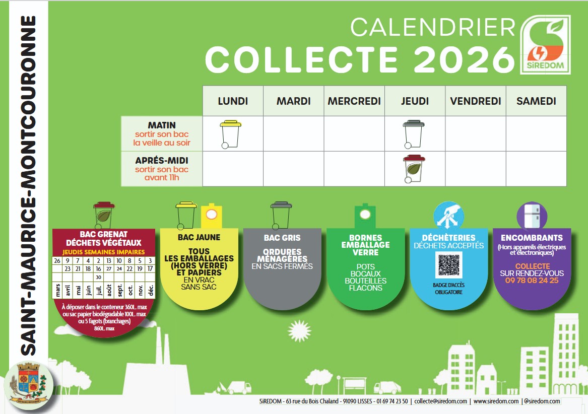 Calendrier de collecte 2026