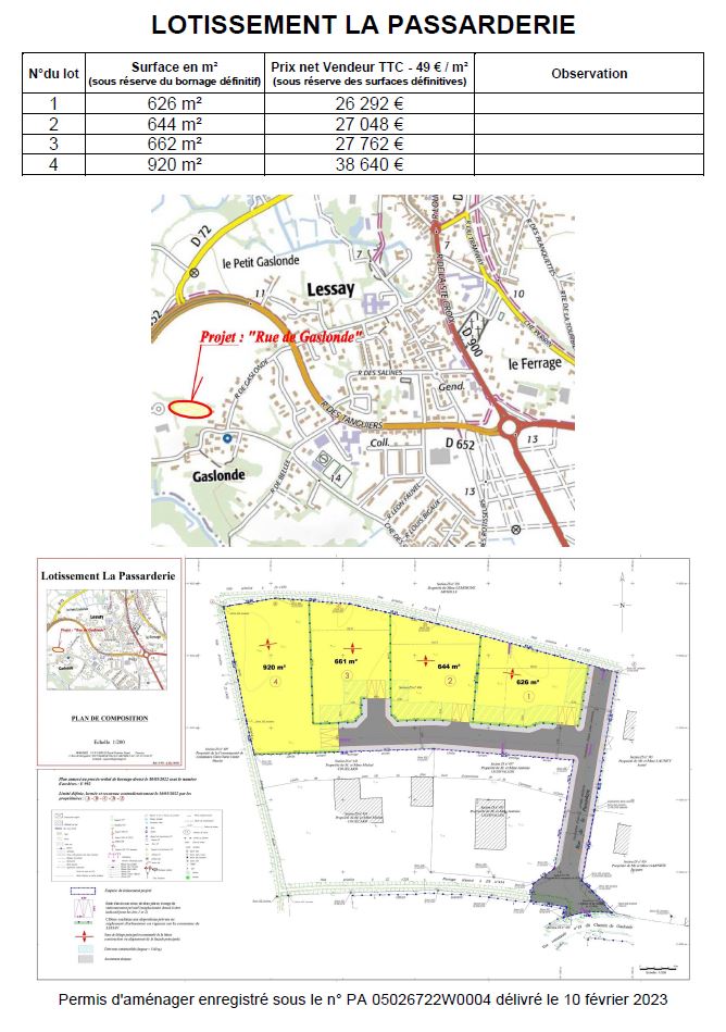 GRILLE DE PRIX ET PLAN LOTISSEMENT LA PASSARDERIE AU 09.07.25.JPG