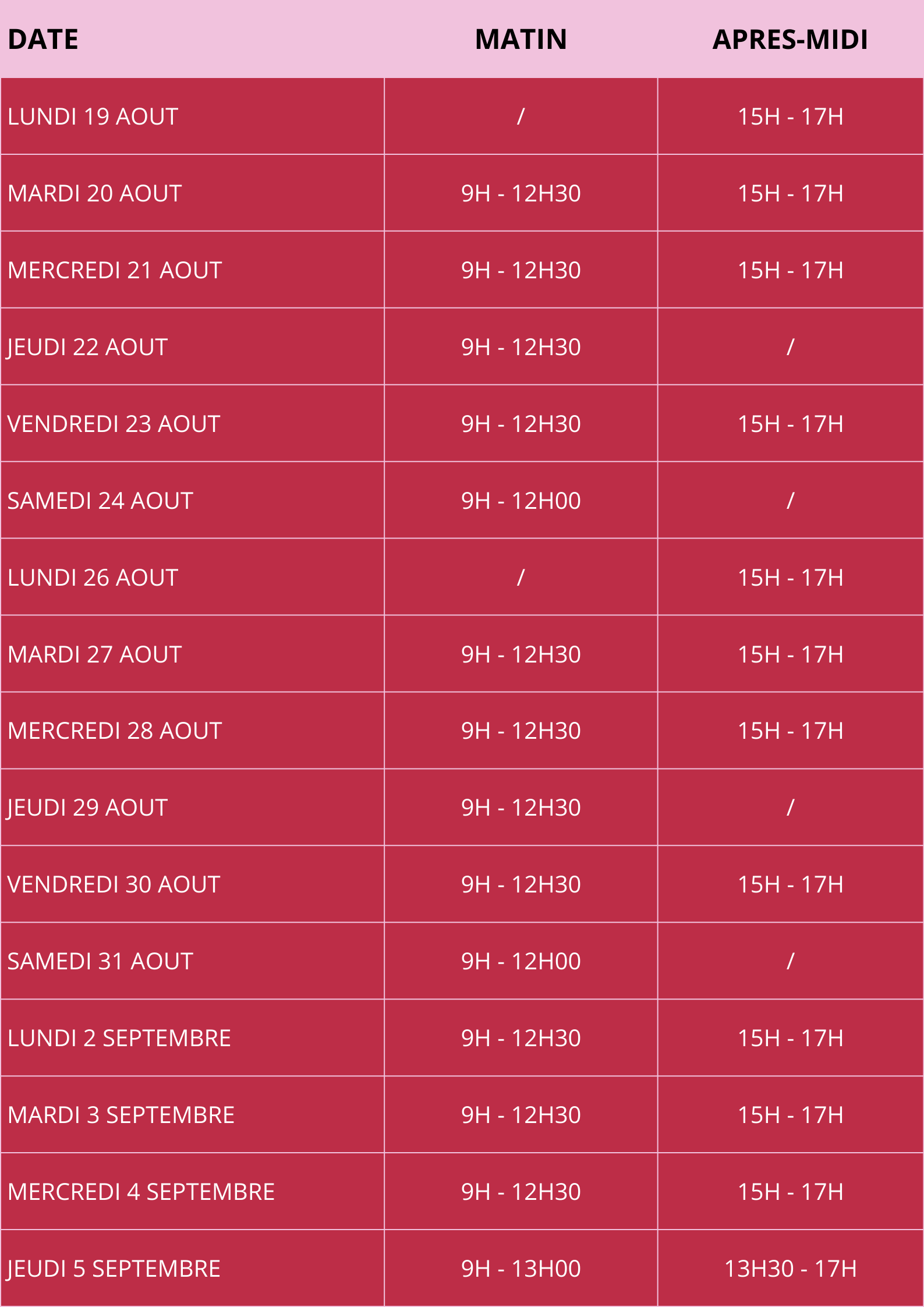 horaires permanance foire 2024.png