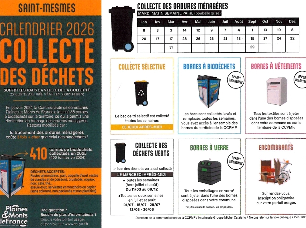 Collectes 2026