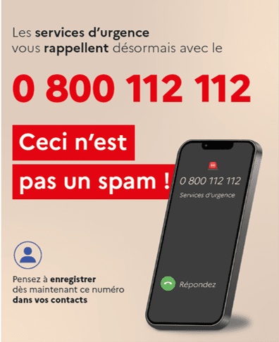 Nouveau numéro de rappel des services d'urgence