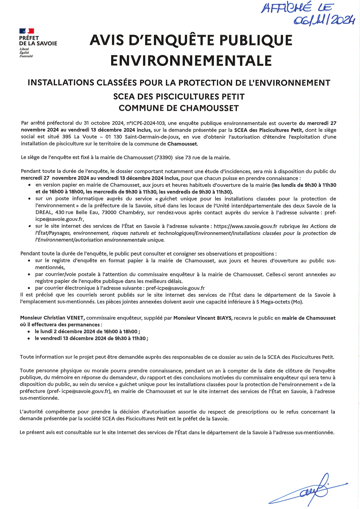 AVIS D_ENQUETE PUBLIQUE SCEA DES PISCICULTURES PETIT COMMUNE DE CHAMOUSSET_page-0001.jpg