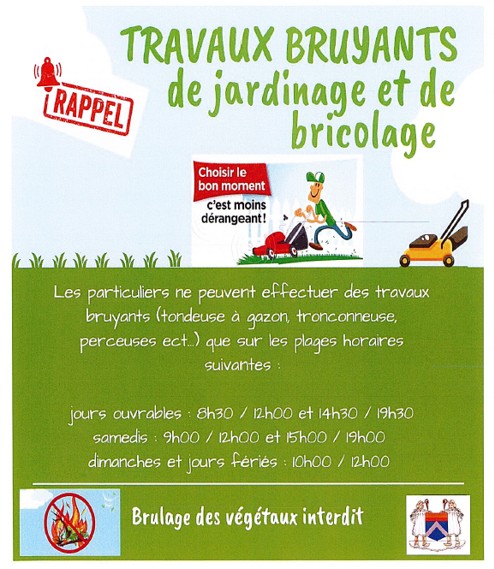 Travaux bruyants