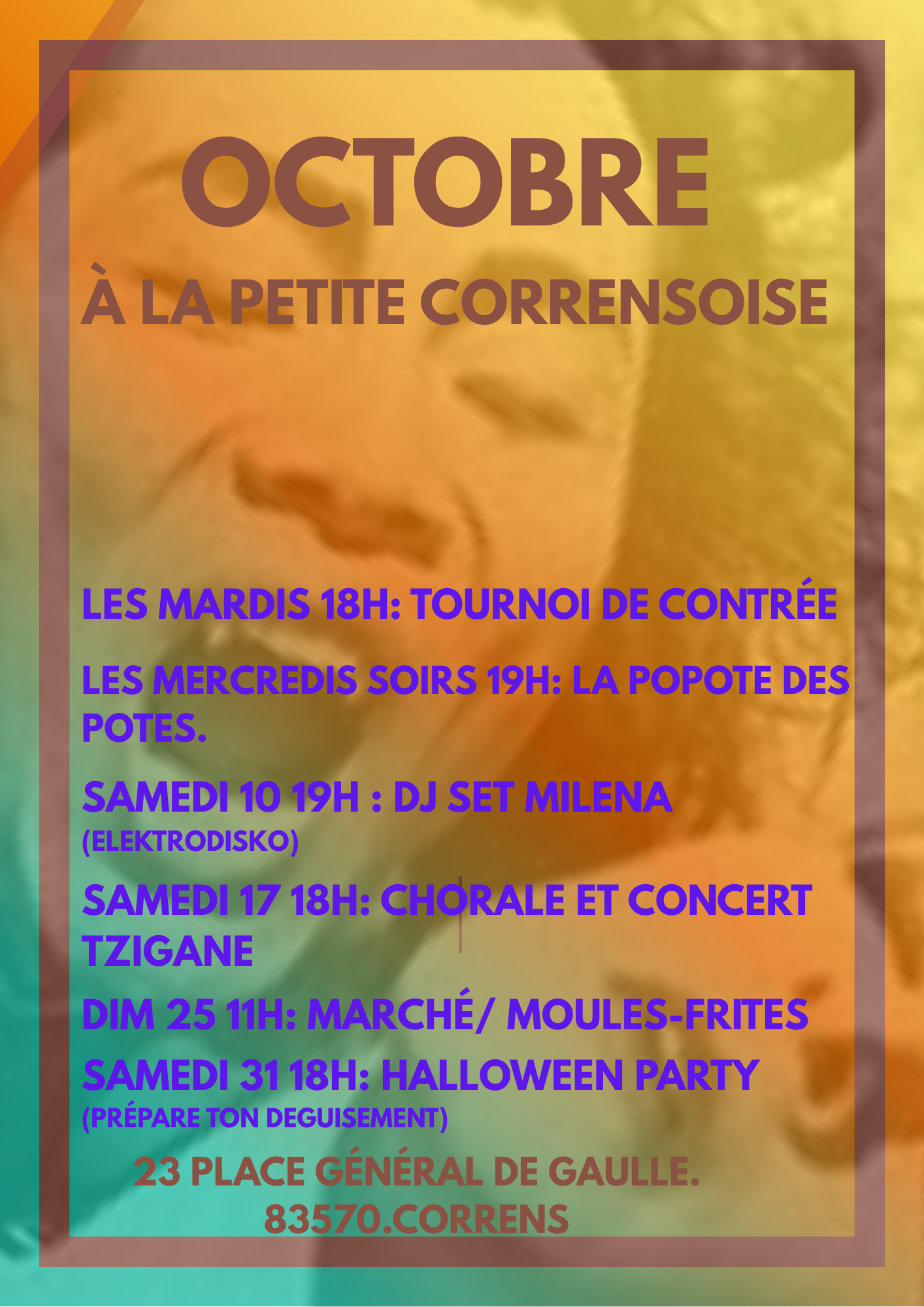 Beige et Marron Simple Fermeture Pour Congés Affiche.png