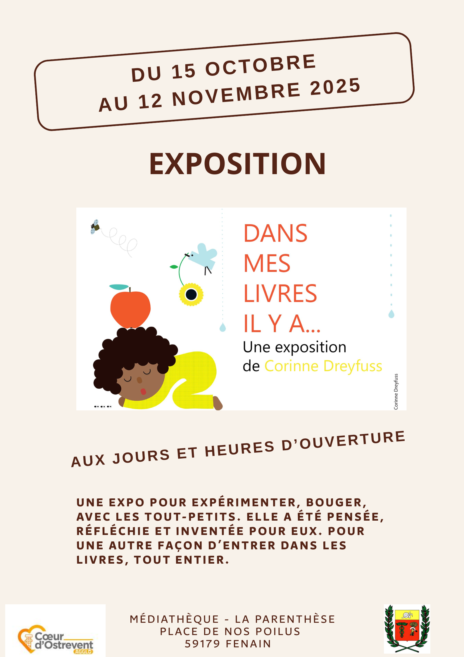 Beige Rose Minimaliste Journée Mondiale du Livre Affiche.png