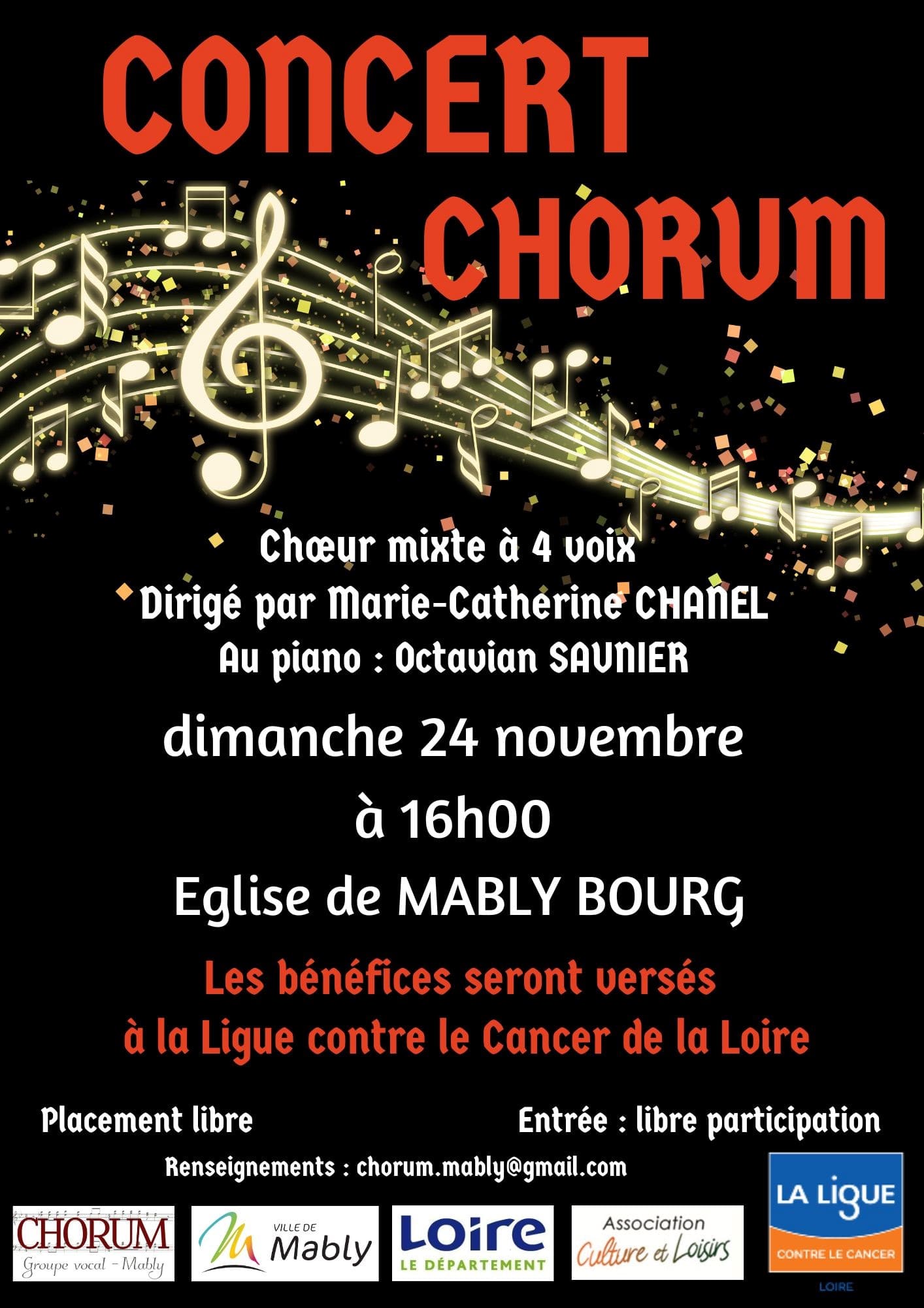 Affiche du concert Chorum de Mably