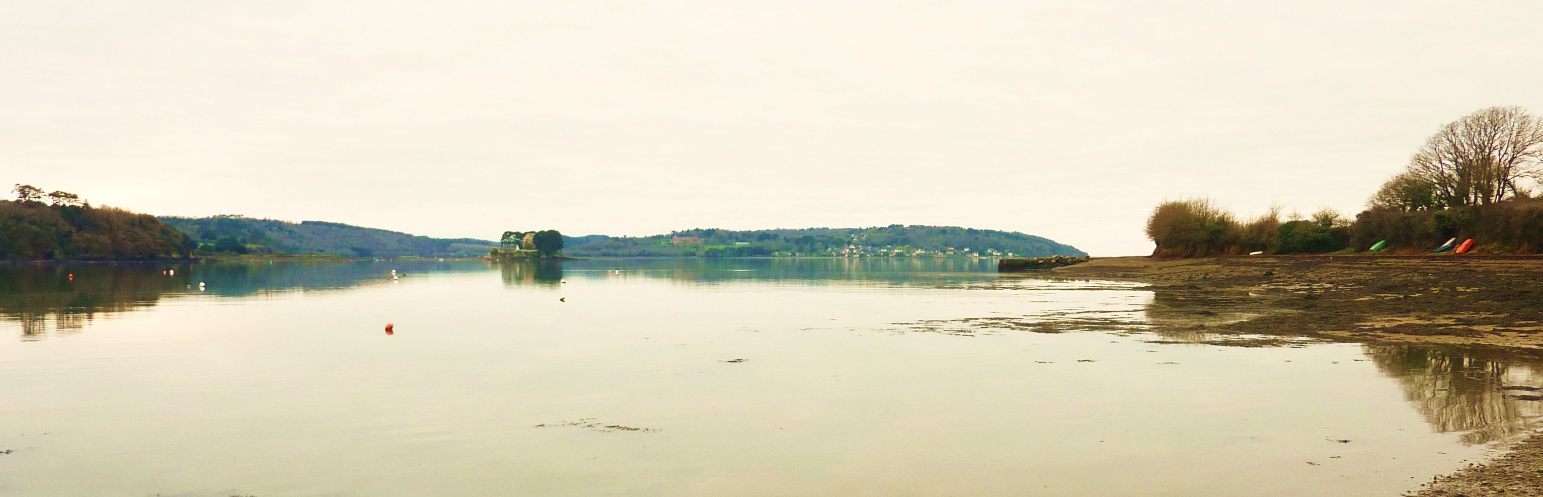 Rivière du Faou et Landévennec - vue de la cale de Lanvoy