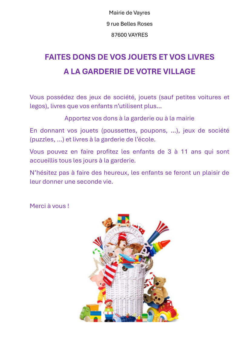 affiche de demande de dons de jouets et livres à la garderie.png