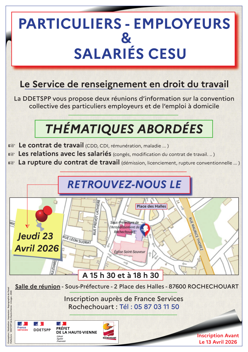 Réunion d’information à destination des particuliers employeurs et des salariés CESU