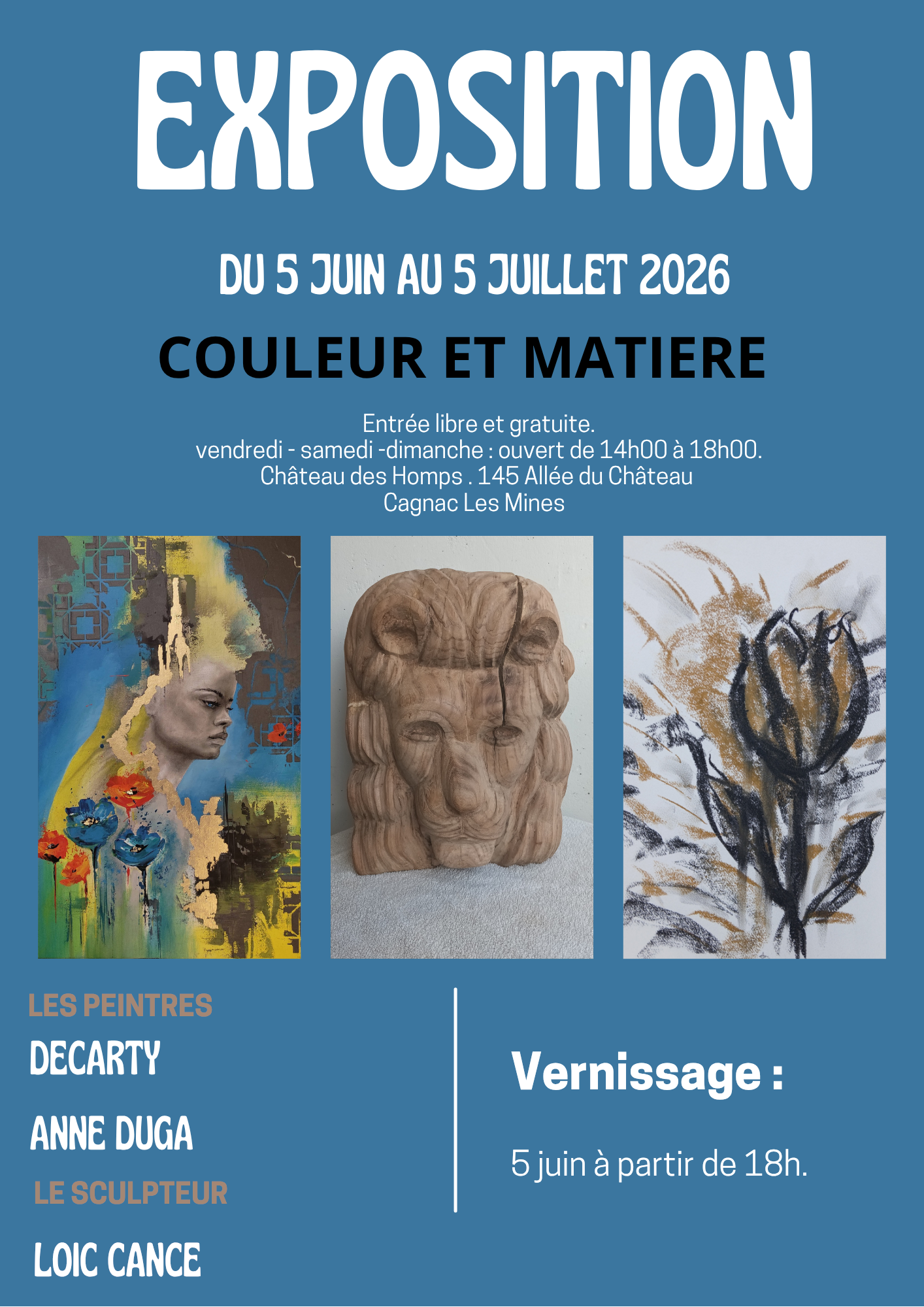Affiche Exposition Art Moderne Simple Photo Blanc Noir.png