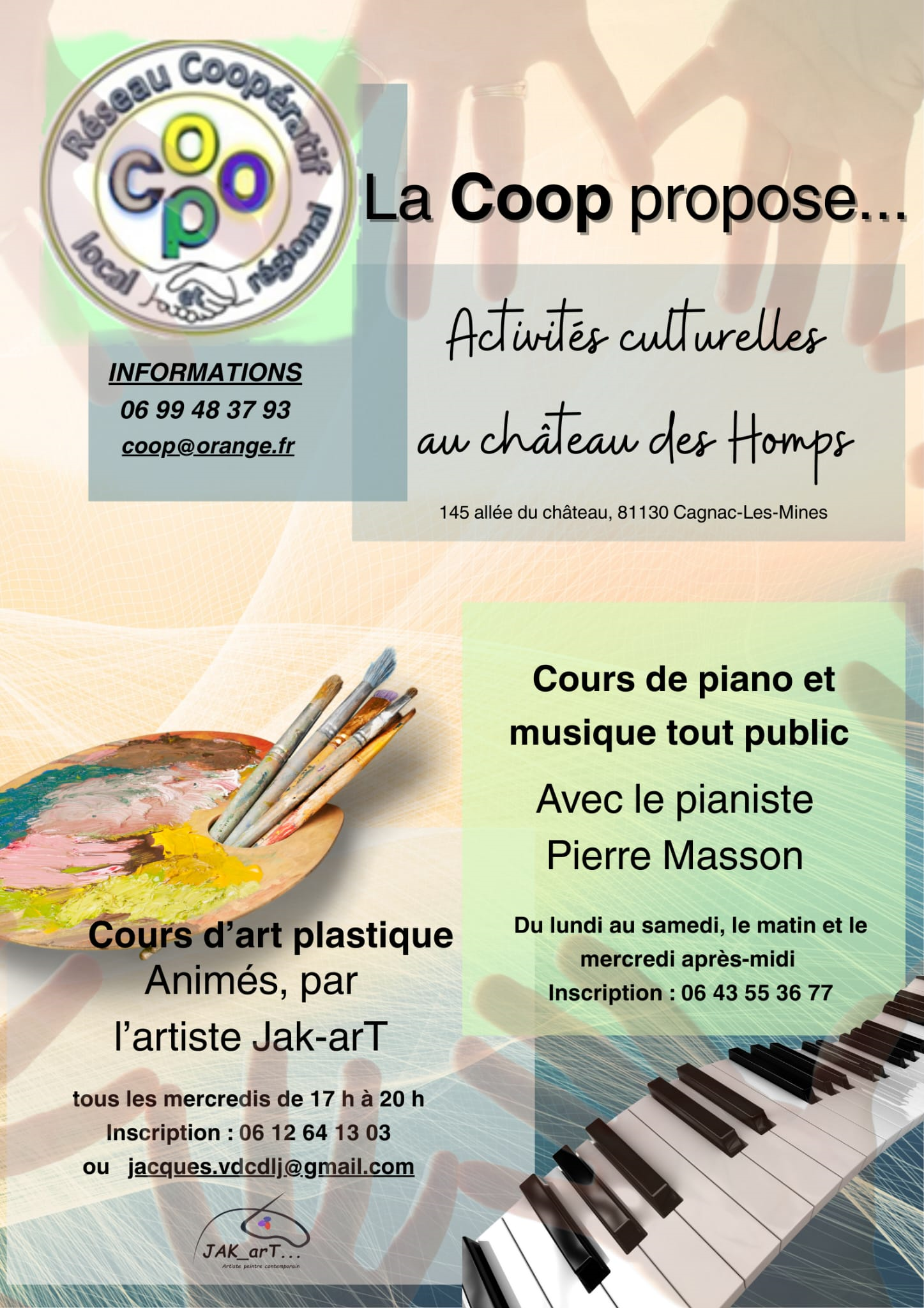 Activités culturelles au château des Homps - Cours de piano et musique, Cours d_art plastique COOP.png