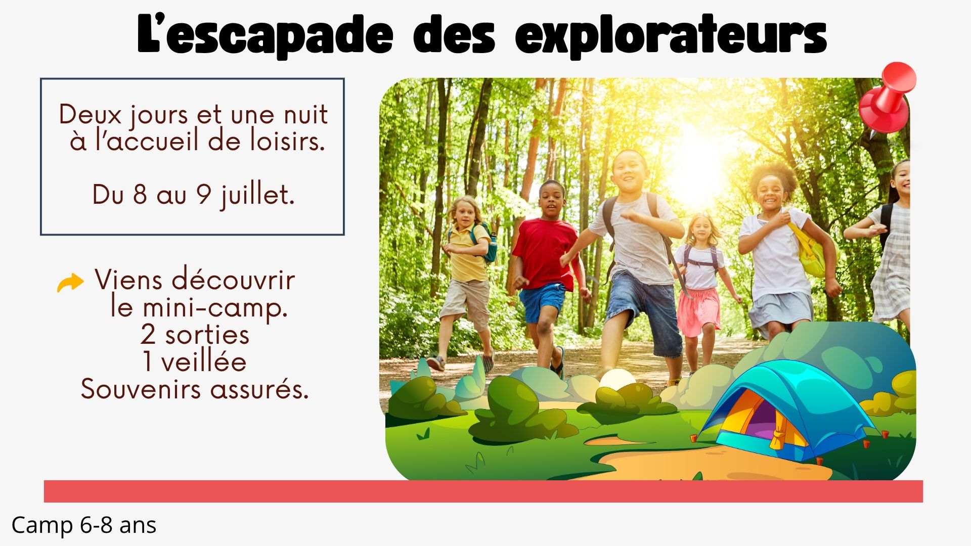 Inscriptions camps - été 2026