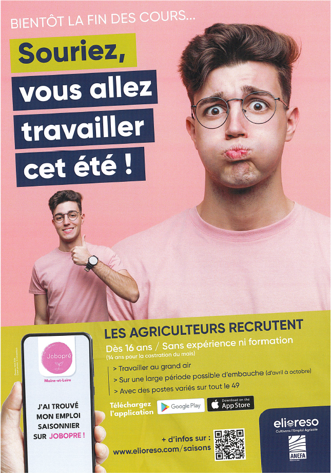JOBS D’ÉTÉ EN AGRICULTURE