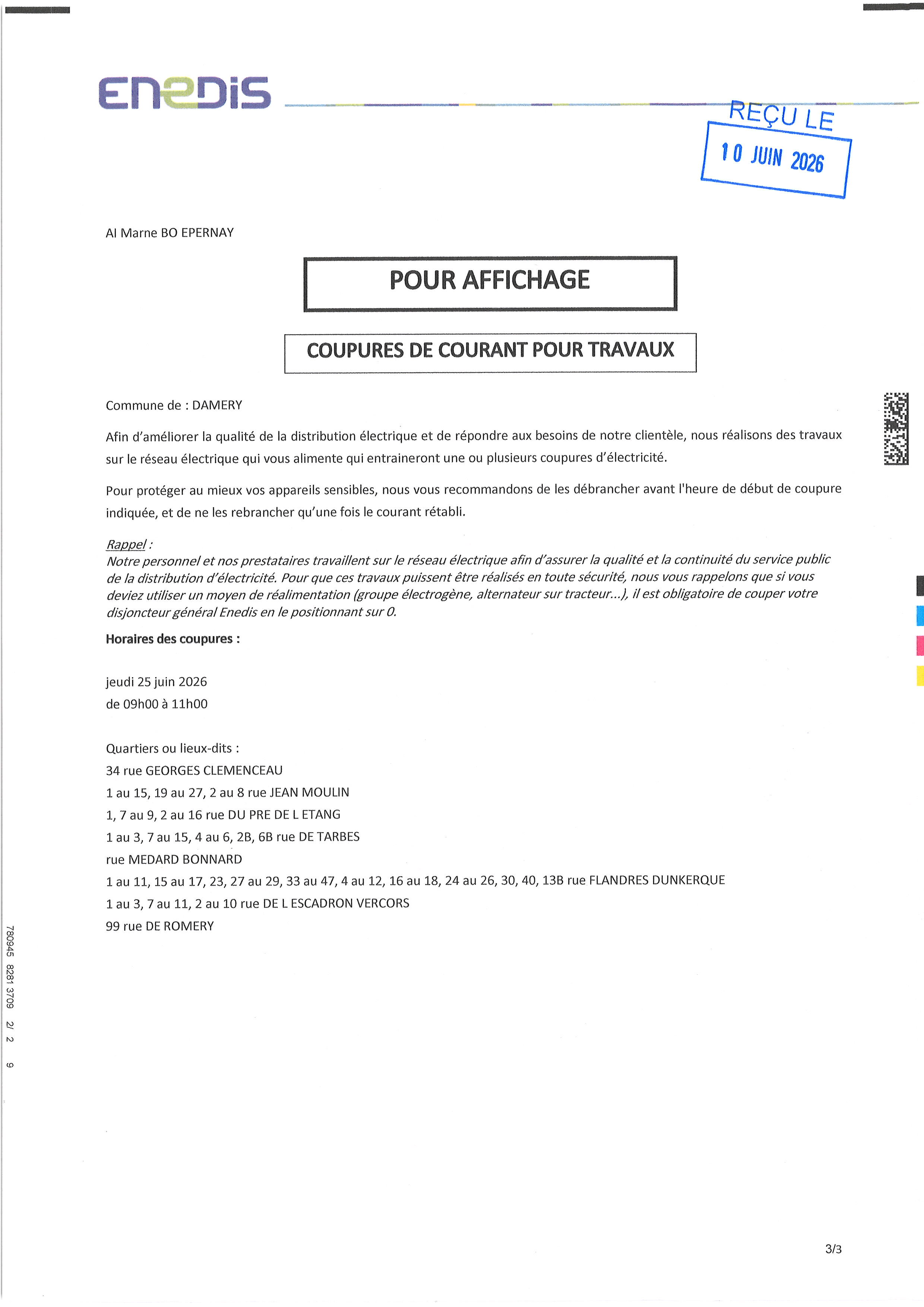 Coupures de courant