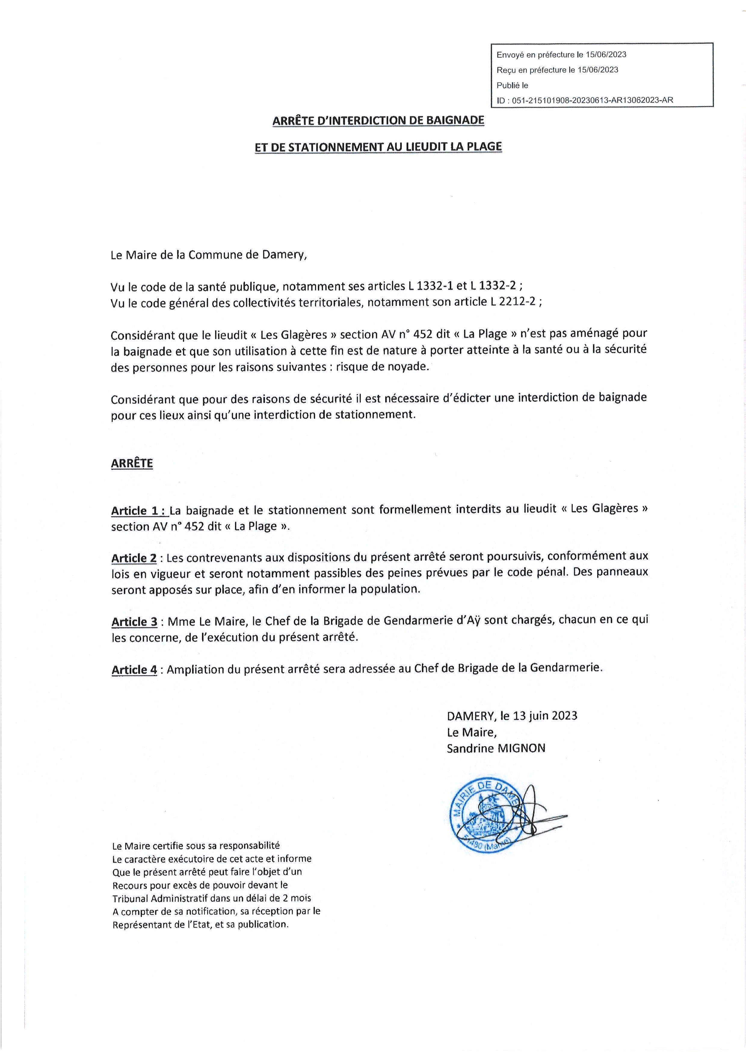 Interdiction de baignade la Plage.jpg