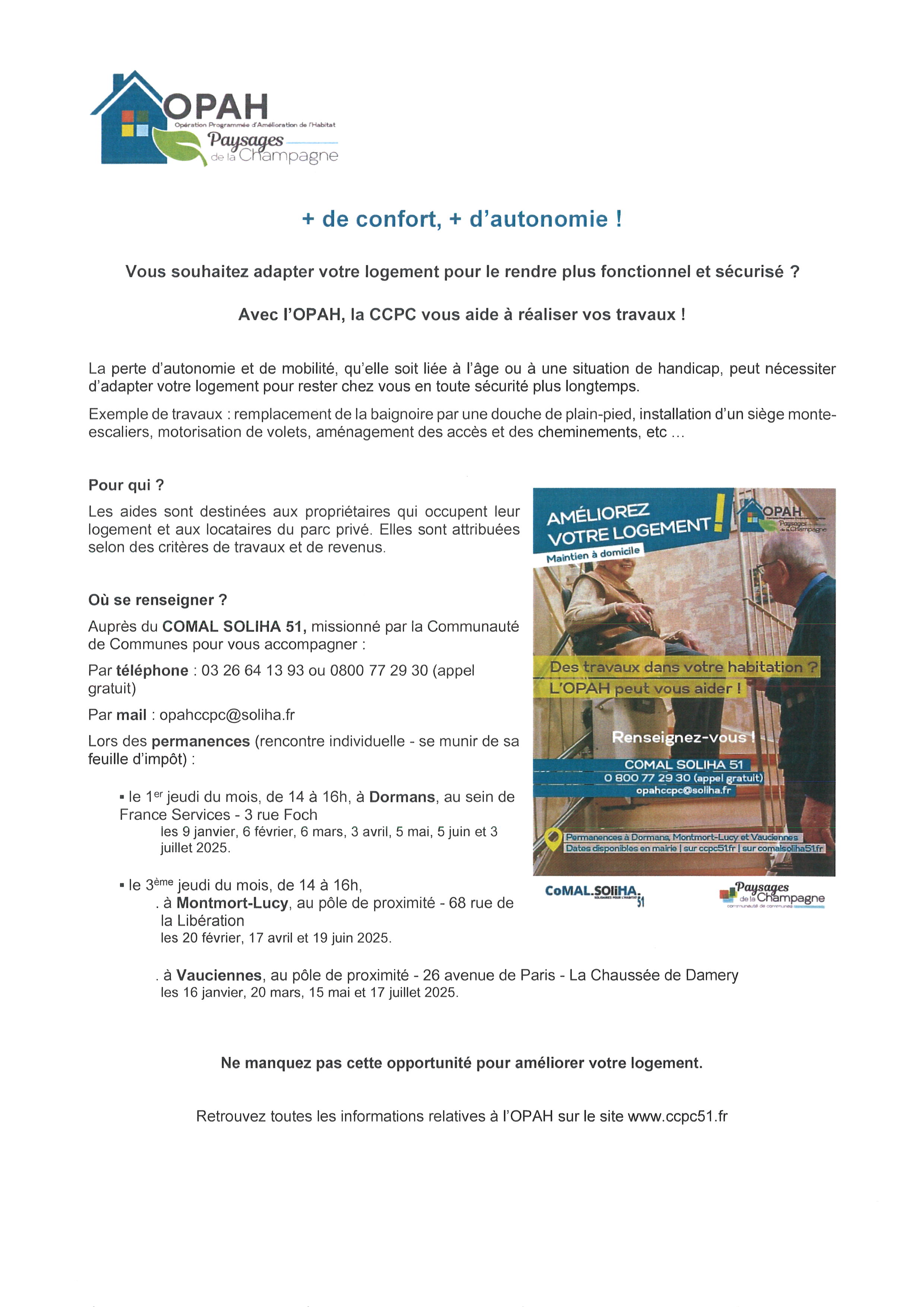 Campagne OPAH pour le maintien à domicile