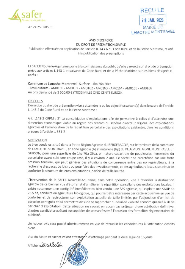 SAFER - dde affichage avis exercice droit de préemption simple les Neufonts.jpg
