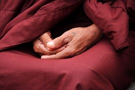médit. mains Dalai Lama