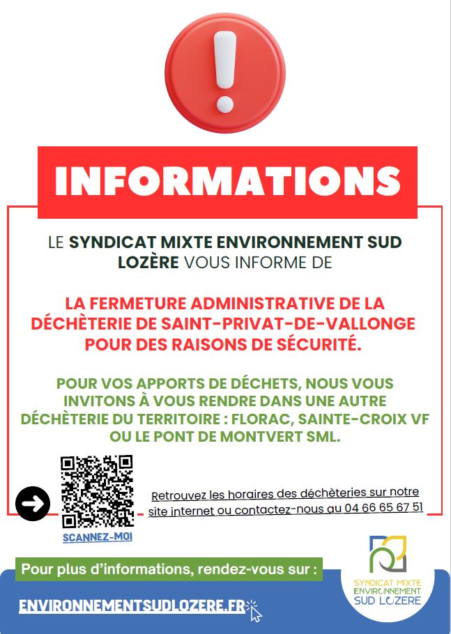 Déchèterie de Saint Privat de Vallongue