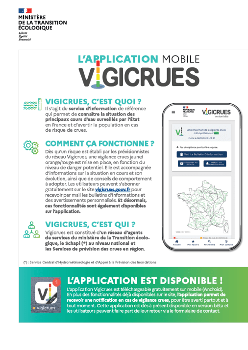 Application mobile Vigicrue