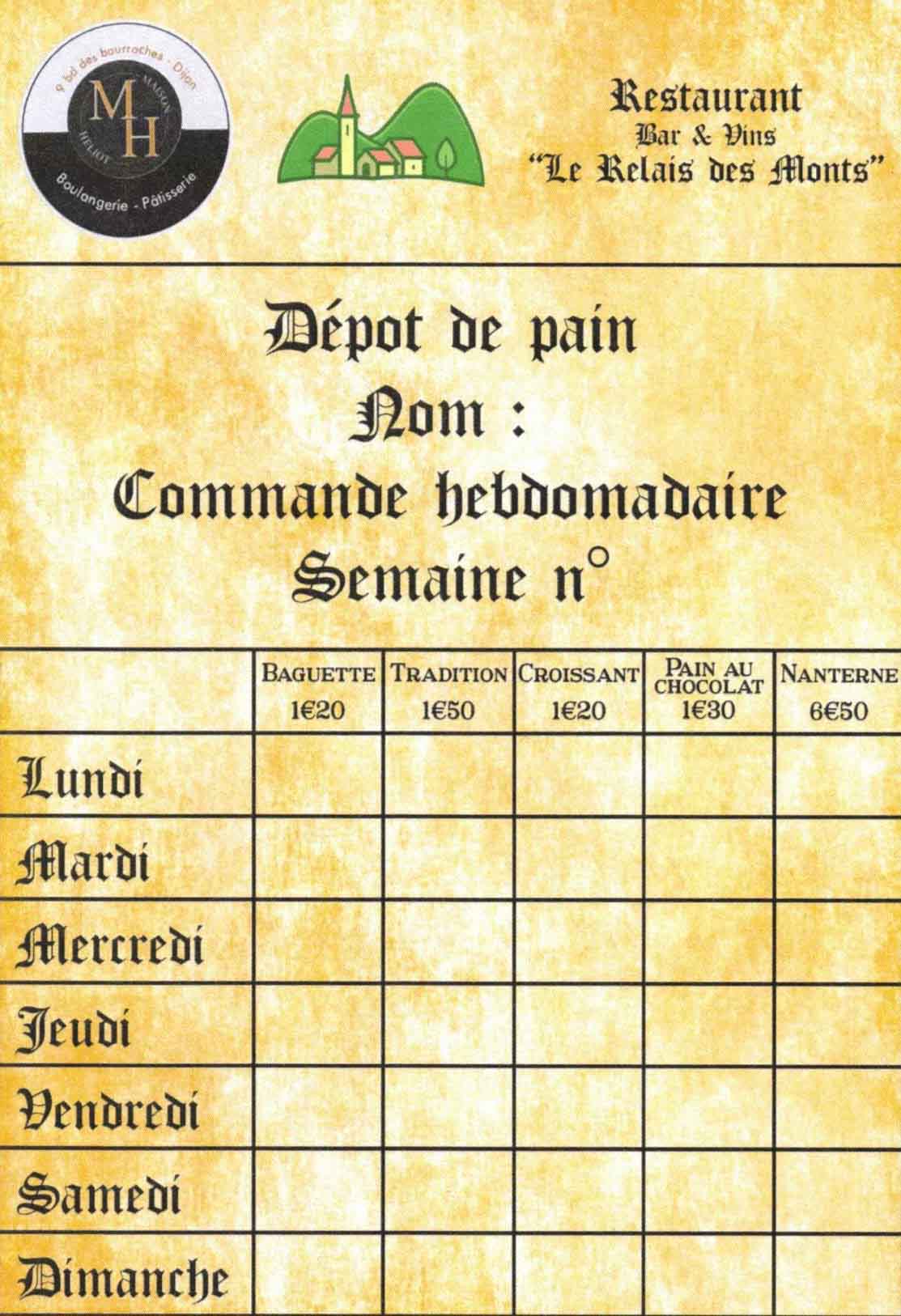 Dépôt de pain