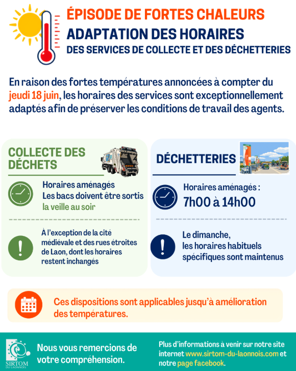 info sirtom chaleurs