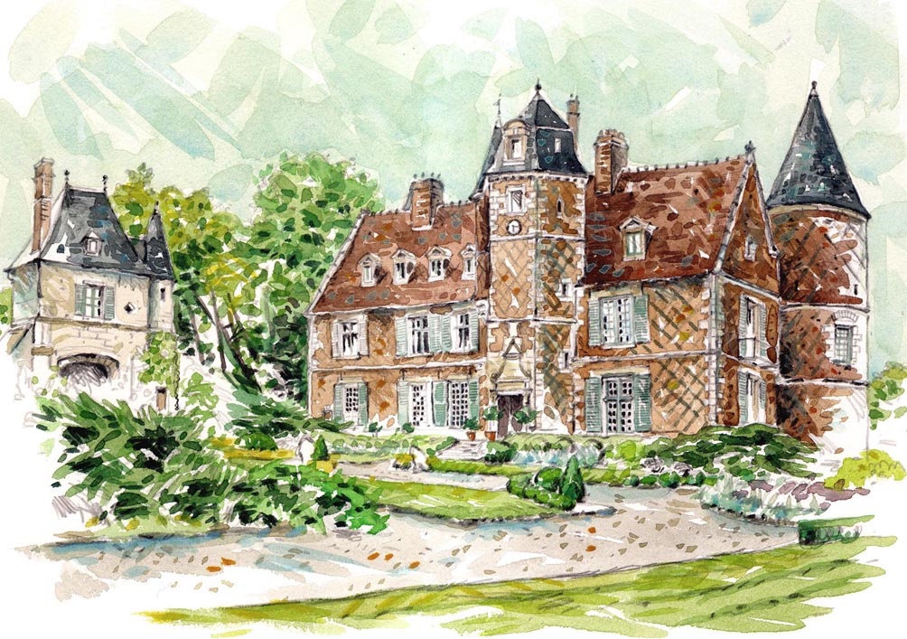 CHATEAU - AQUARELLE