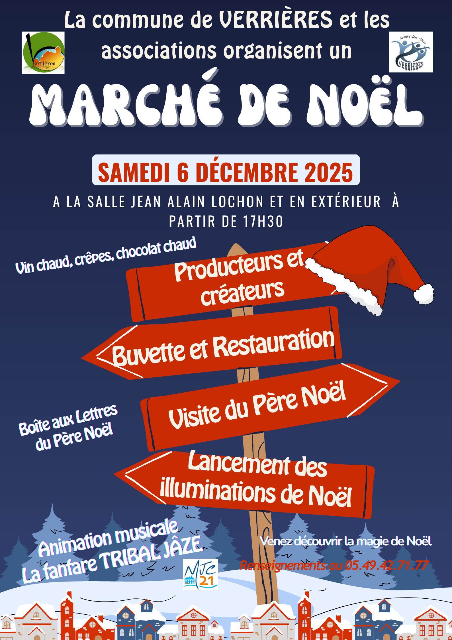 Affiche Marché de Noël illustratif rouge blanc finale .png