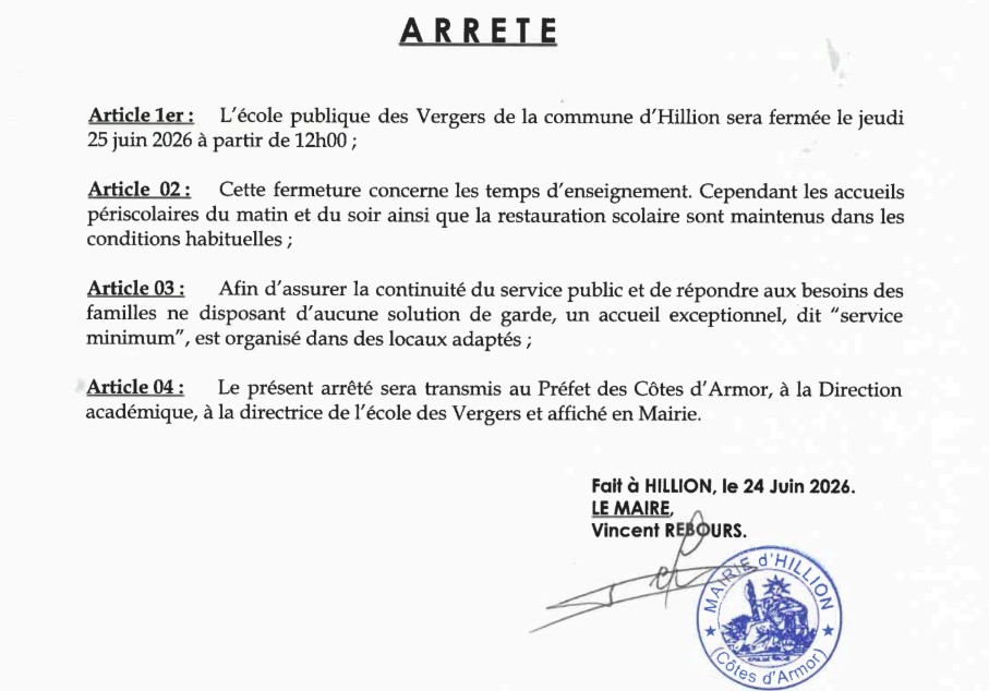 arrêté portant sur la fermeture de l_école des Vergers à partir de ce jeudi 25 juin, 12 h   2.jpg
