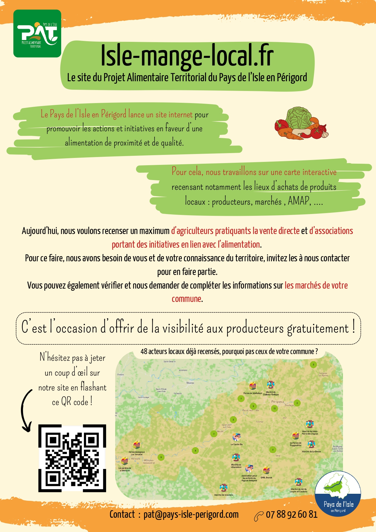 Site internet du Pays de l'Isle en Périgord "Isle Mange Local"