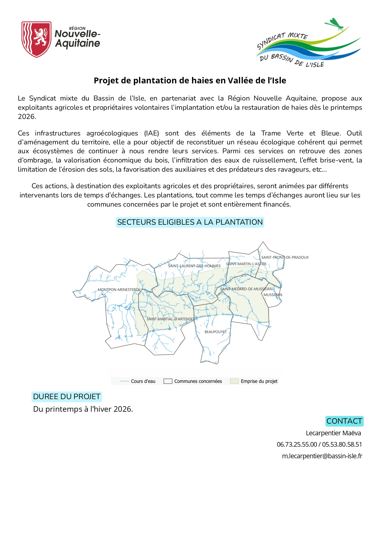 Projet de plantation de haies