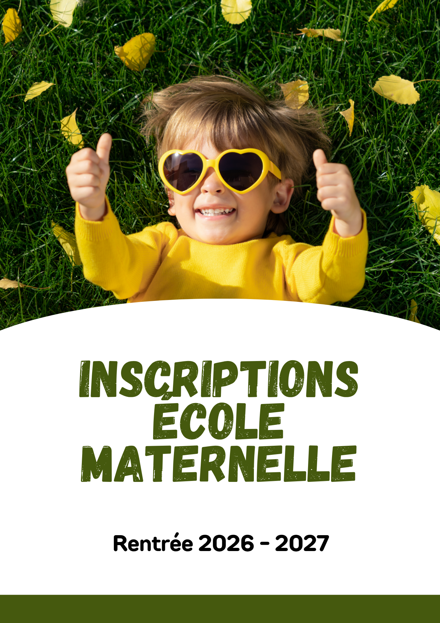 Affiche Annonce Inscriptions Rentrée Périscolaire Simple Moderne Vert Jaune Orange.png