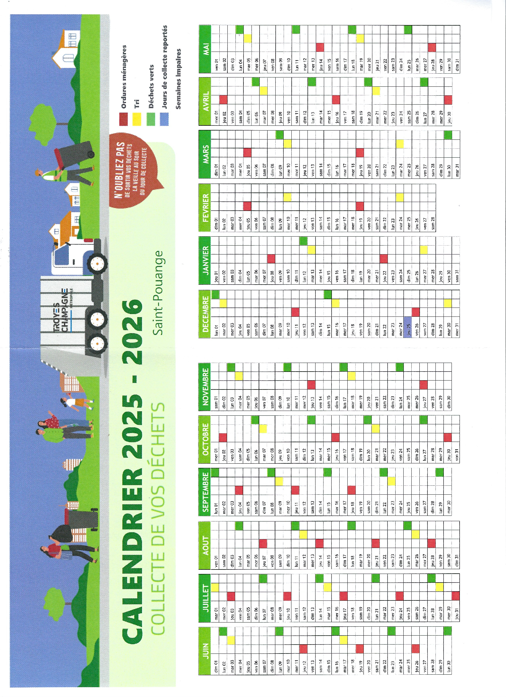 2025 CALENDRIER DECHETS 2
