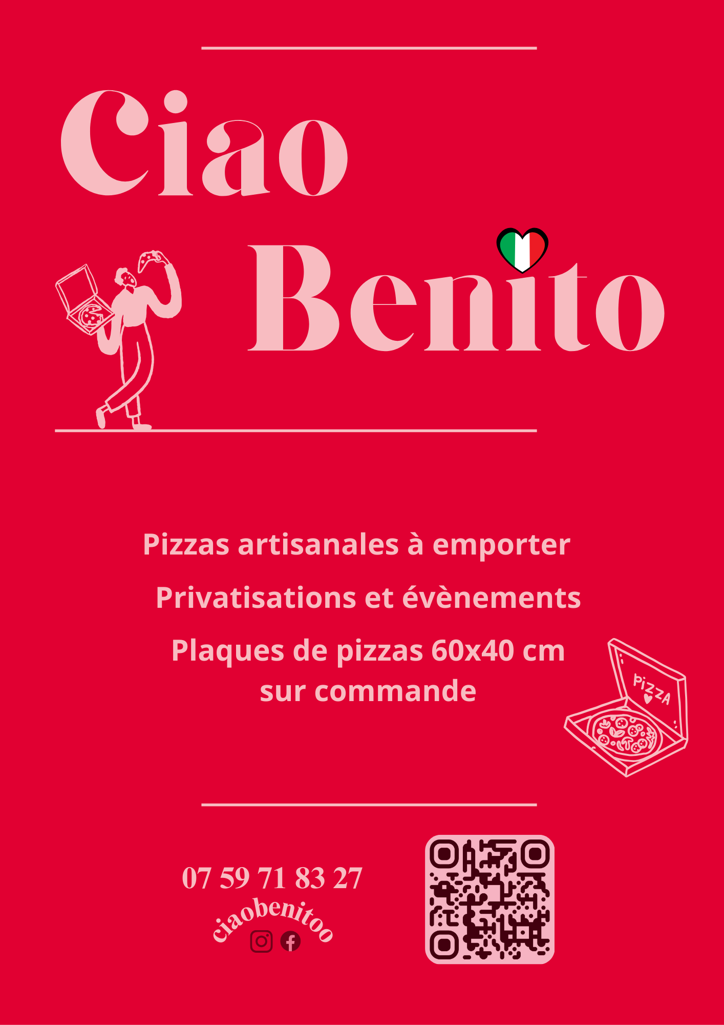 26/03/2026 : CIAO Benito Pizzas artisanales le dimanche à 17h
