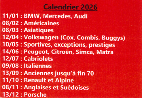 AutoPassion71 Calendrier