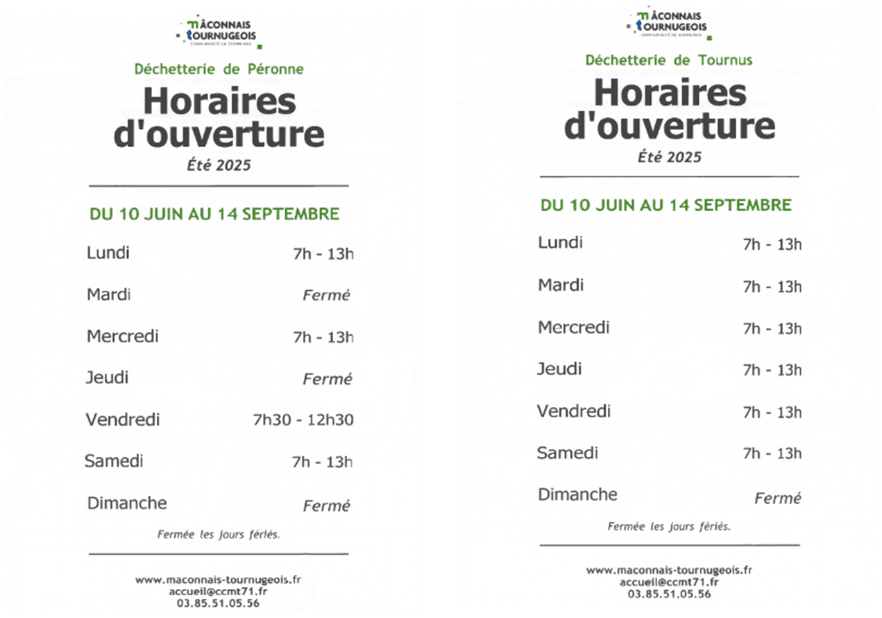 déchetterie horaires été 2025.png