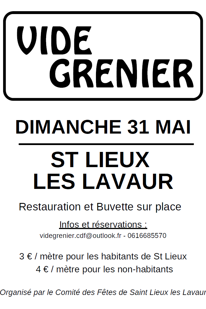 Affiche vide grenier