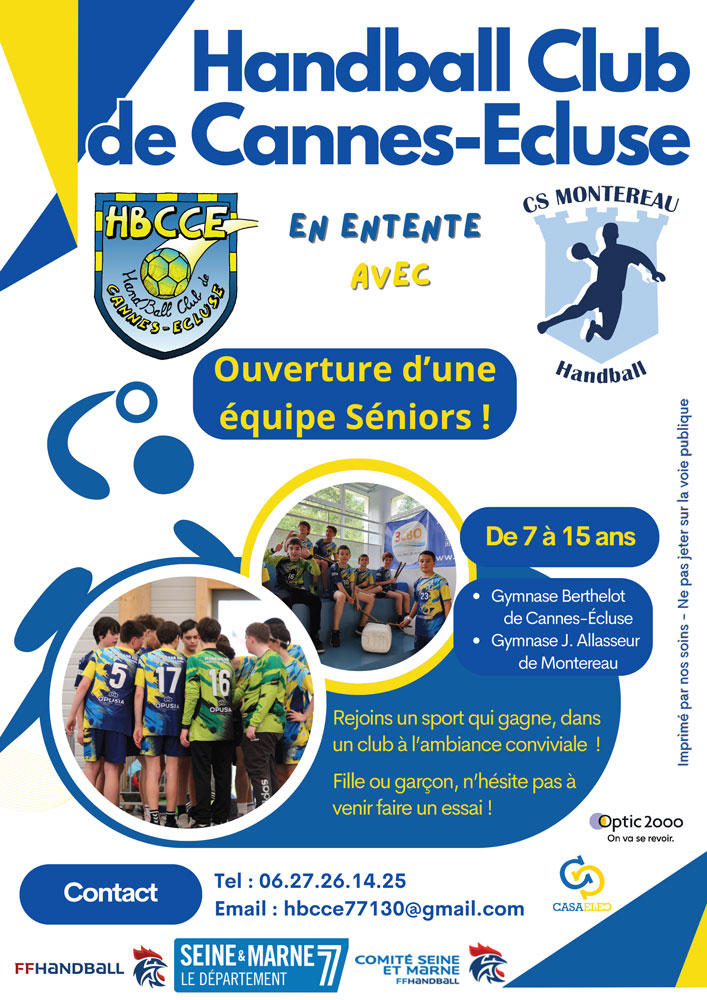 Flyer Handball Cannes-Écluse 2025