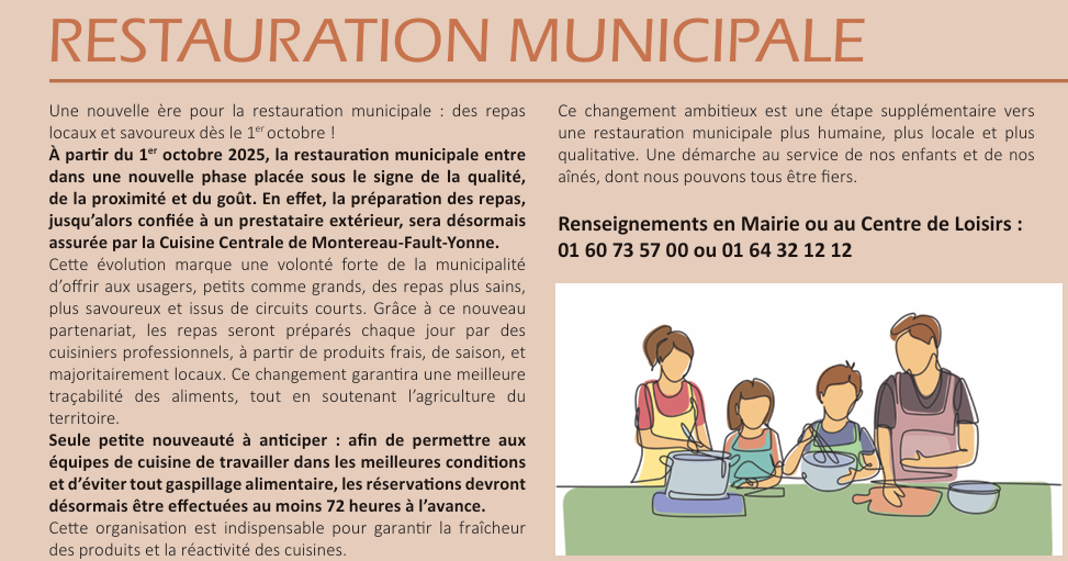 Nouvelle ère pour la restauration municipale : des repas locaux et savoureux dès le 1er octobre !