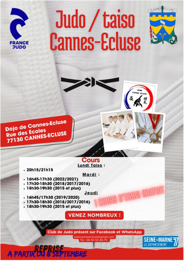 Affiche Judo CLub Cannes-Écluse 2025
