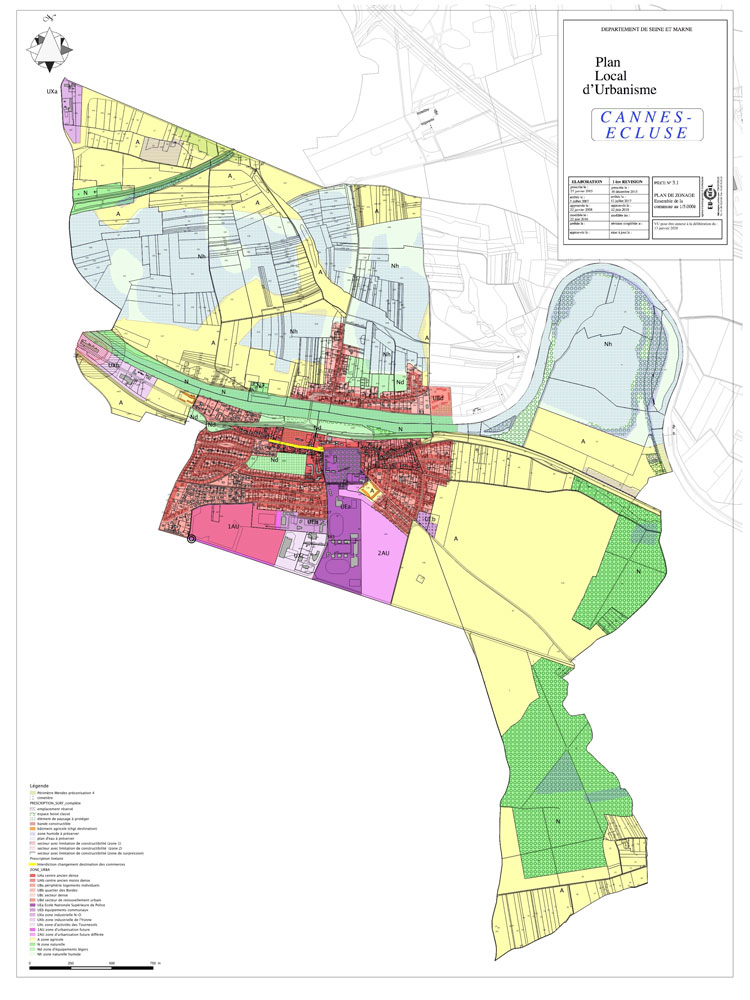 Plan de zonage ensemble de la commune