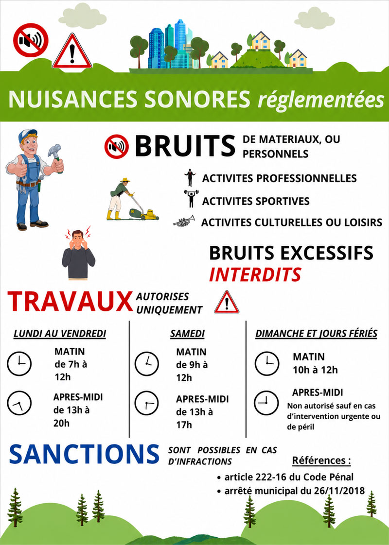 Nuisances sonores bruit tondeuse travaux Cannes Écluse