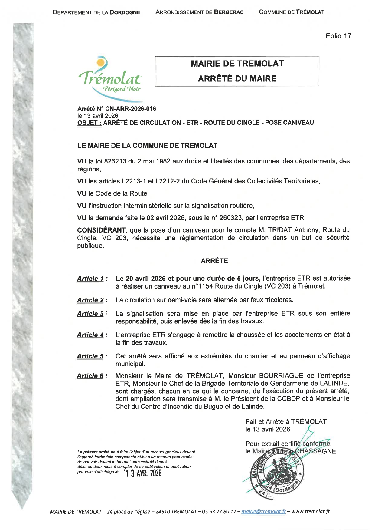 arrete circulat° Rte du Cingle 20 avril.jpg