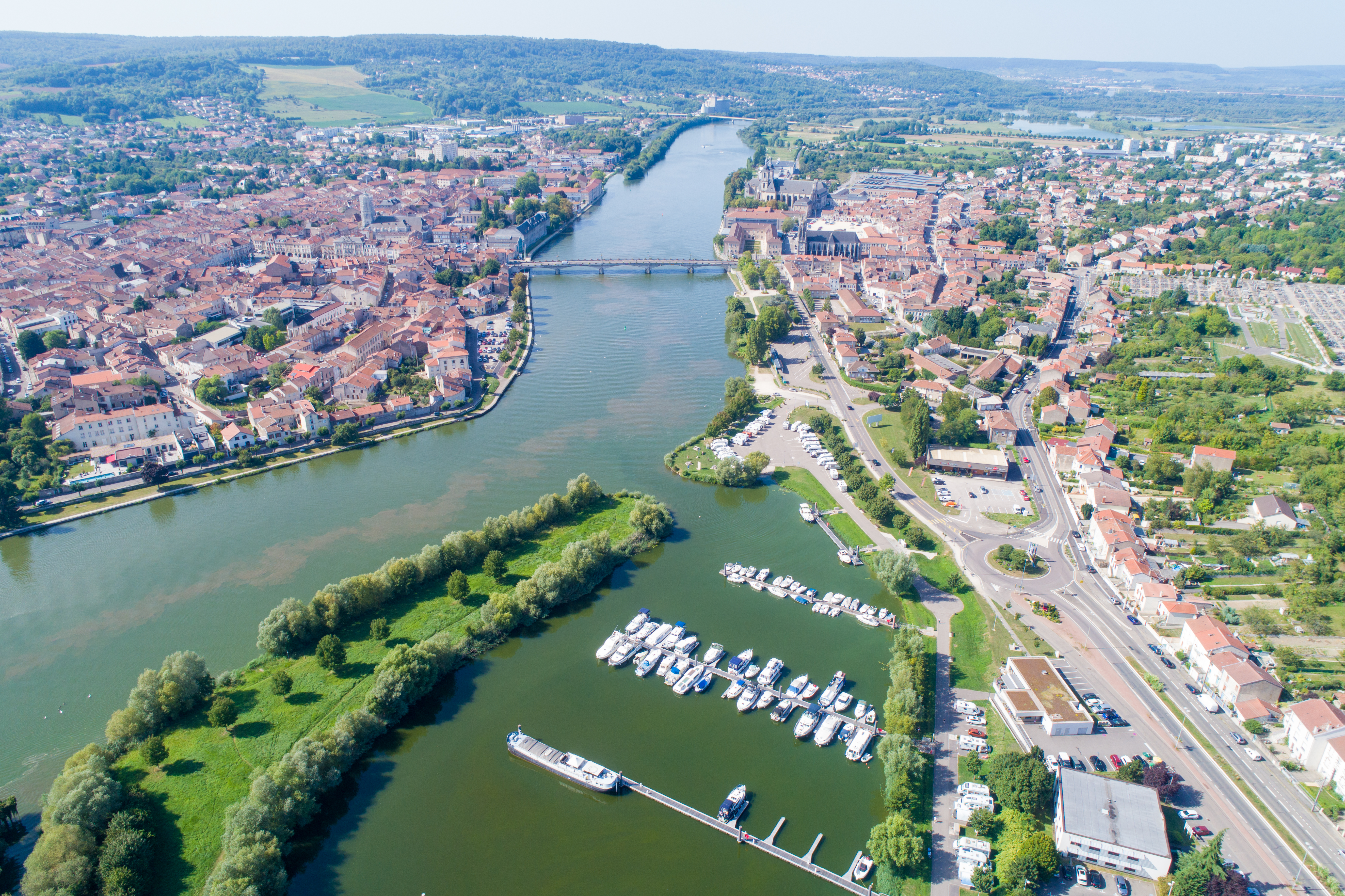 vue aérienne depuis le port